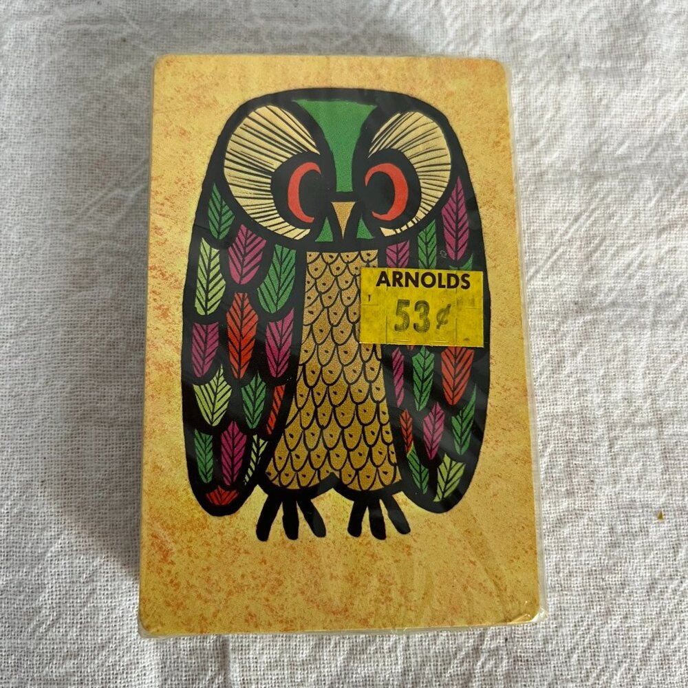 Sealed Vintage Stardust Nu-Vue Tint OWL Plastic Coated Playing Cards - Pinochle